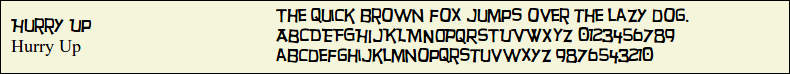 Picture Preview of The Font - Hurry Up 