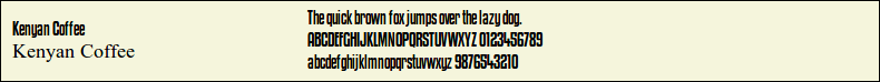 Picture Preview of The Font - Kenyan Coffee 