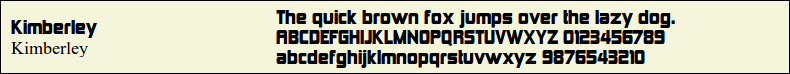 Picture Preview of The Font - Kimberley 