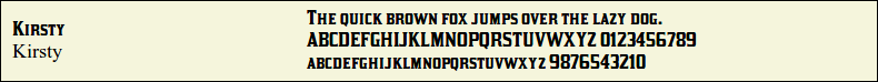Picture Preview of The Font - Kirsty 