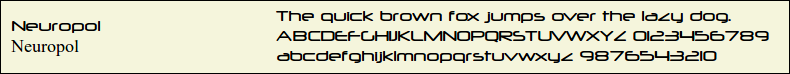 Picture Preview of The Font - Neuropol 