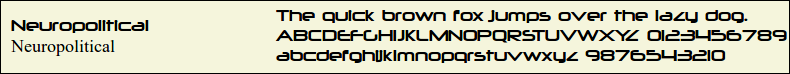 Picture Preview of The Font - Neuropolitical 