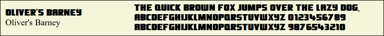 Picture Preview of The Font - Oliver's Barney 