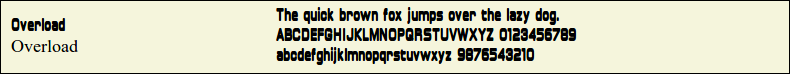 Picture Preview of The Font - Overload 