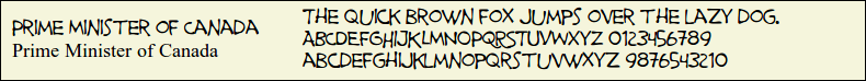 Picture Preview of The Font - Prime Minister of Canada 