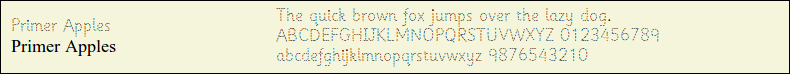 Picture Preview of The Font - Primer Apples 