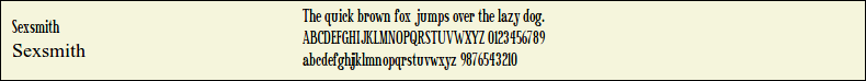 Picture Preview of The Font - Sexsmith 