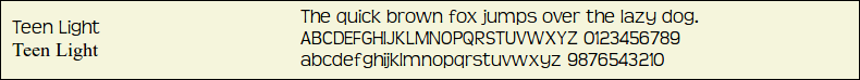 Picture Preview of The Font - Teen Light 
