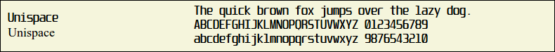 Picture Preview of The Font - Unispace 