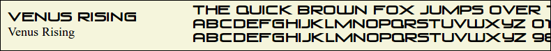 Picture Preview of The Font - Venus Rising 