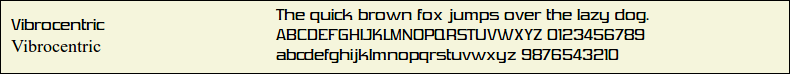 Picture Preview of The Font - Vibrocentric 