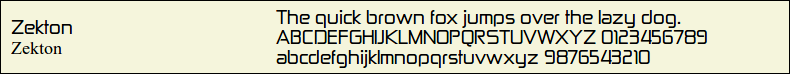 Picture Preview of The Font - Zekton 