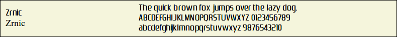 Picture Preview of The Font - Zrnic 