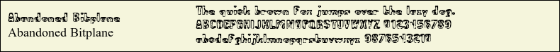 Picture Preview of The Font Abandoned Bitplane 