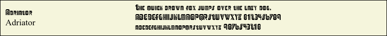 Picture Preview of The Font Adriator 