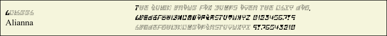Picture Preview of The Font Alianna 