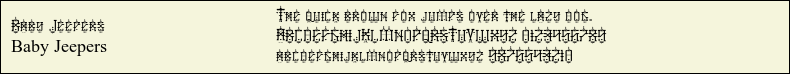 Picture Preview of The Font Baby Jeepers 