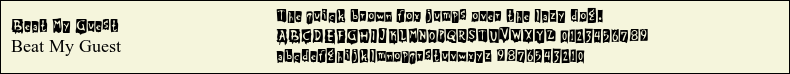 Picture Preview of The Font Beat My Guest 