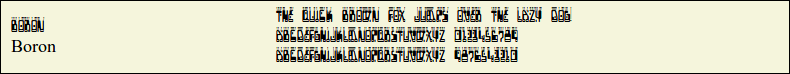 Picture Preview of The Font Boron 
