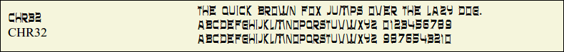 Picture Preview of The Font CHR32 