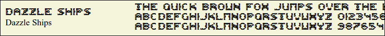 Picture Preview of The Font Dazzle Ships 