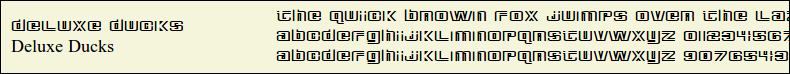 Picture Preview of The Font Deluxe Ducks 