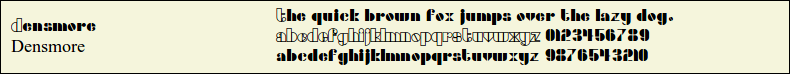 Picture Preview of The Font Densmore 