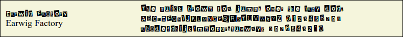 Picture Preview of The Font Earwig Factory 