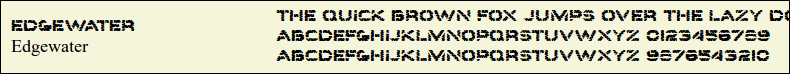 Picture Preview of The Font Edgewater 