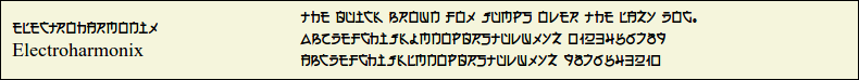 Picture Preview of The Font Electroharmonix 