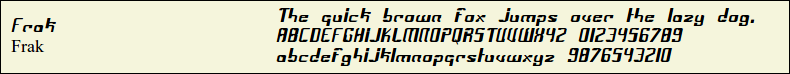 Picture Preview of The Font Frak 