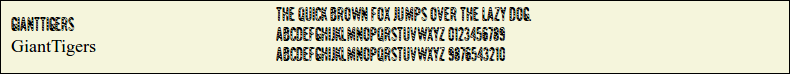 Picture Preview of The Font GiantTigers 