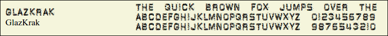 Picture Preview of The Font GlazKrak 