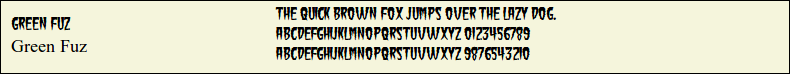 Picture Preview of The Font Green Fuz 