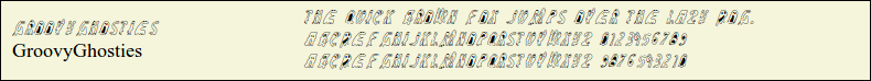 Picture Preview of The Font GroovyGhosties 