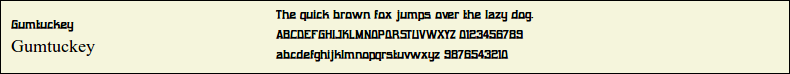 Picture Preview of The Font Gumtuckey 