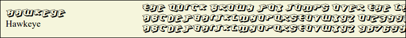 Picture Preview of The Font Hawkeye 