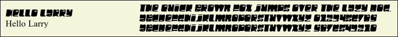 Picture Preview of The Font Hello Larry 