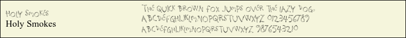 Picture Preview of The Font Holy Smokes 