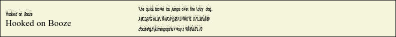 Picture Preview of The Font Hooked on Booze 