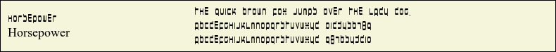 Picture Preview of The Font Horsepower 