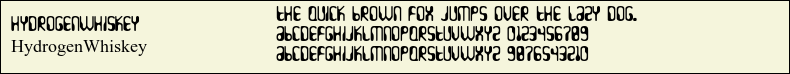 Picture Preview of The Font HydrogenWhiskey 