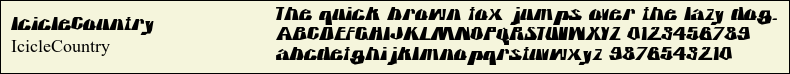 Picture Preview of The Font IcicleCountry 