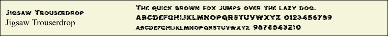 Picture Preview of The Font Jigsaw Trouserdrop 