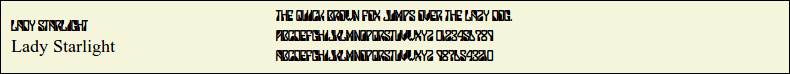 Picture Preview of The Font Lady Starlight 