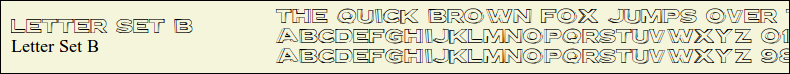 Picture Preview of The Font Letter Set B 
