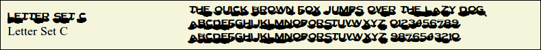 Picture Preview of The Font Letter Set C 