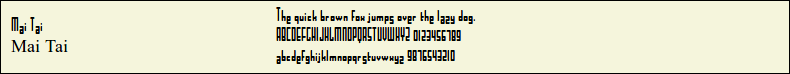 Picture Preview of The Font Mai Tai 