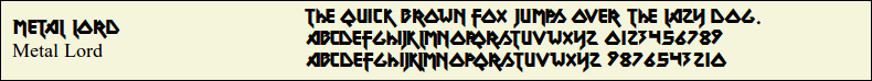 Picture Preview of The Font Metal Lord 