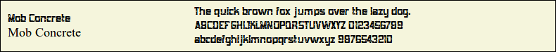 Picture Preview of The Font Mob Concrete 